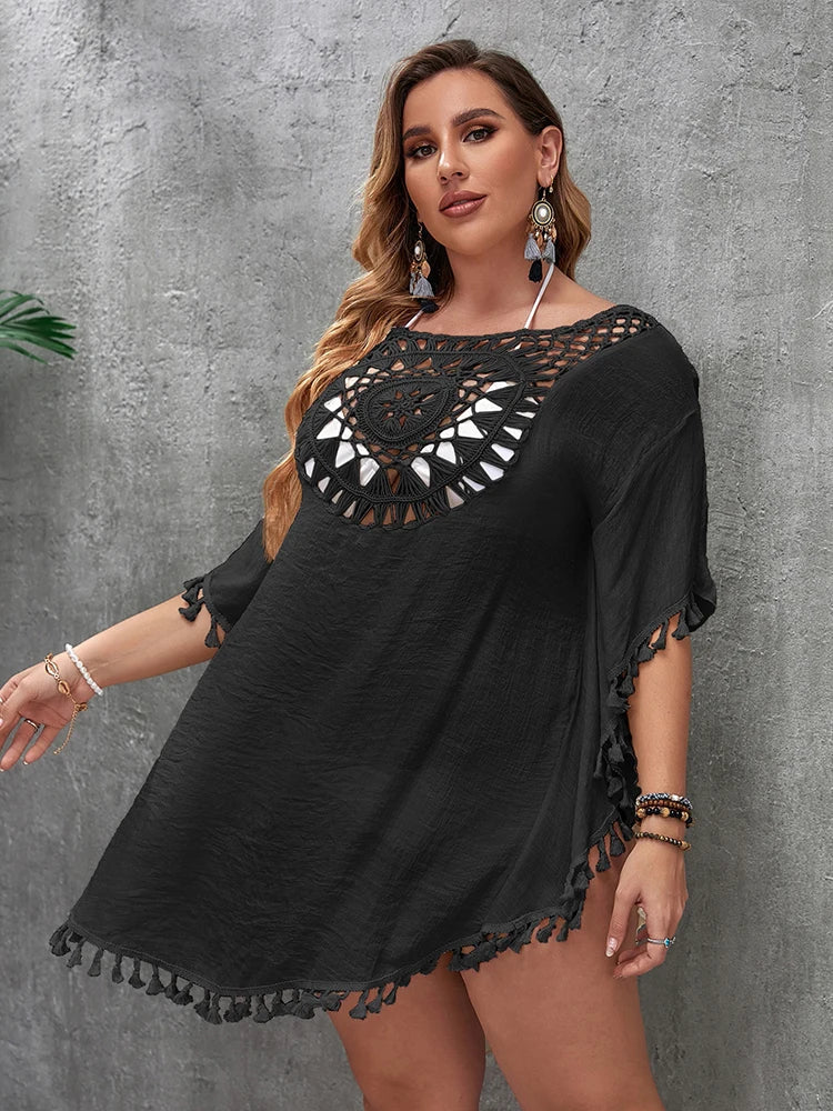 Robe de plage ample, grande taille, Sexy, Cover-Up pour les maillots de bain, ajouré, décontractée, pour les vacances, vêtements de plage MAEJORKEN