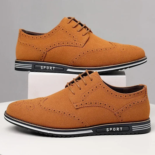 Hommes Faux daim chaussure à lacets noir Oxford chaussure pour hommes plat nouvelle mode Sneaker homme automne respirant confortable décontracté hommes chaussure MAEJORKEN