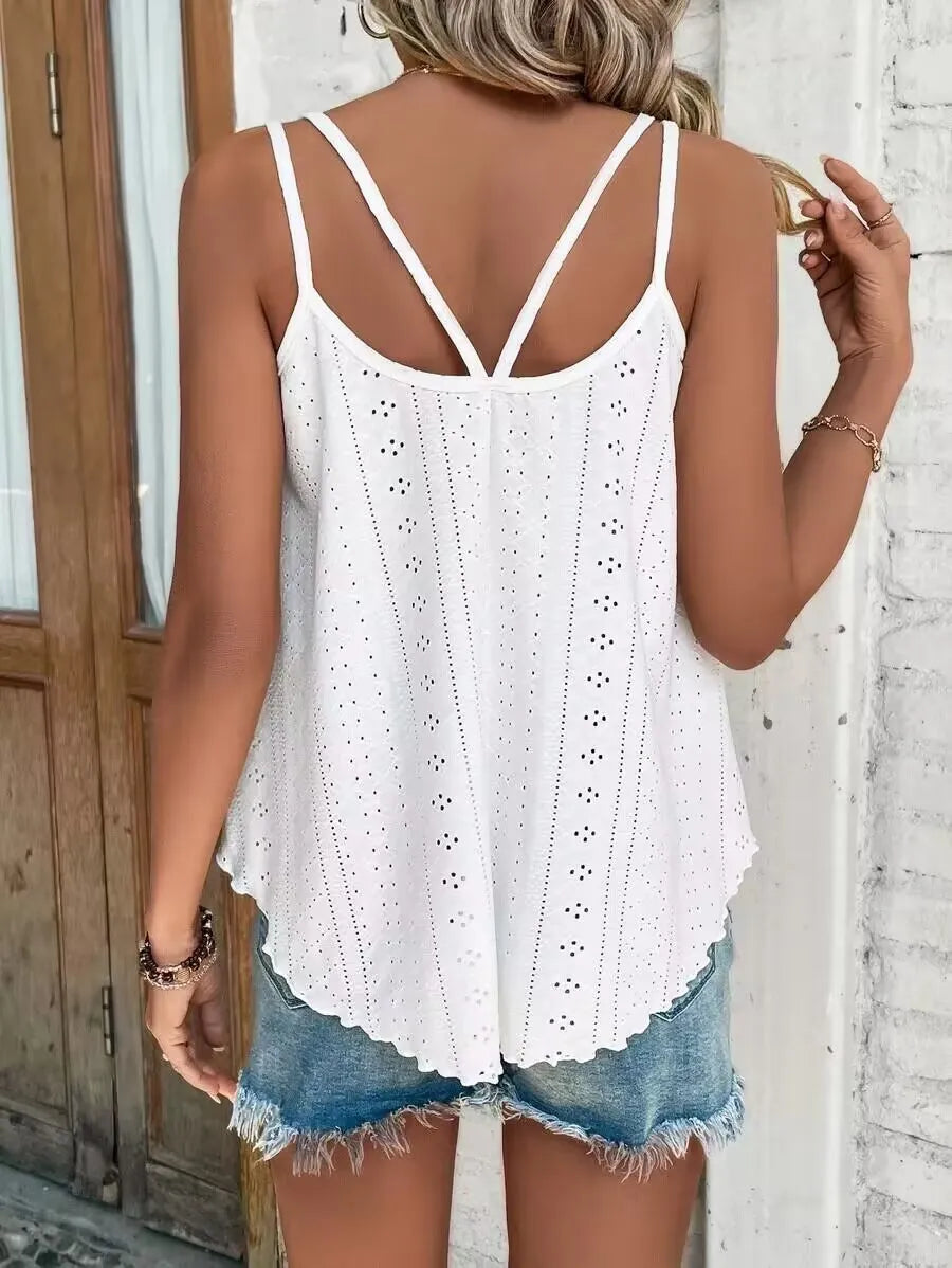 Grand grand 5xl femmes loisirs Simple Boho Camis hauts femmes évider haut pulls nouvel été décontracté plage chemises vêtements MAEJORKEN
