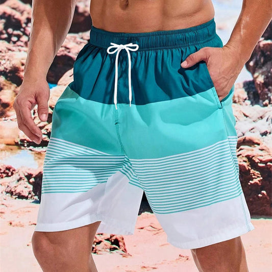 Short de plage à rayures classiques pour hommes, ample, respirant, séchage rapide, planche de Sport, mode d'été, nouveau pantalon court MAEJORKEN