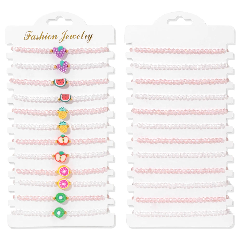 12 pièces/ensemble coloré pierre naturelle tressé Bracelet guérison cristal à la main Bracelets porte-bonheur Bracelets bijoux femmes hommes cadeaux MAEJORKEN