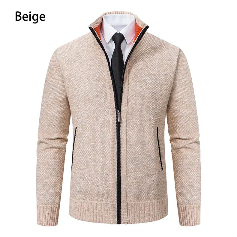 Cardigan zippé avec poche confortable et stylé du M au 4XL