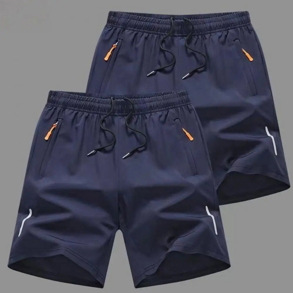 Pantalon court d'été en soie glacée pour hommes, grande taille, Cool, mode masculine, fin, ample, séchage rapide, pantalon de survêtement, Sport décontracté, extensible MAEJORKEN