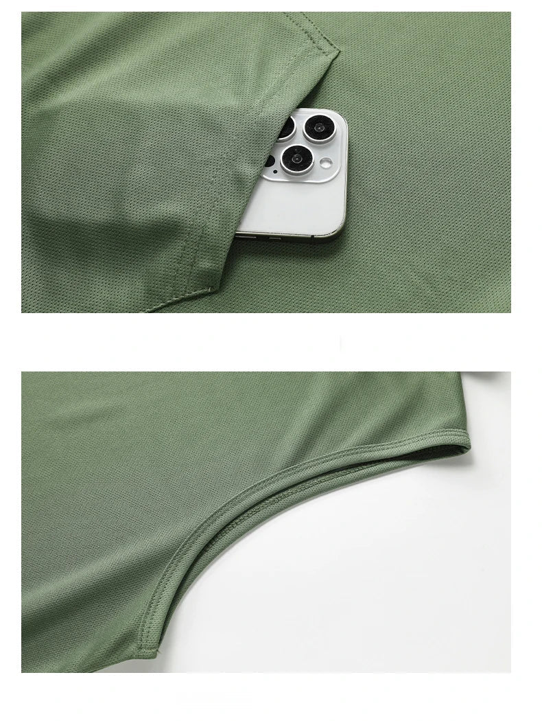 [Taille américaine] T-Shirt de gymnastique à séchage rapide sport Streetwear mode sweat à capuche T-Shirt noir 2025 été manches courtes haut t-shirts T-Shirt MAEJORKEN