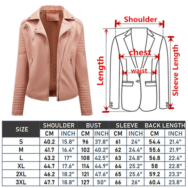 2024 nouvelle mode femmes veste en simili cuir S-XXXL