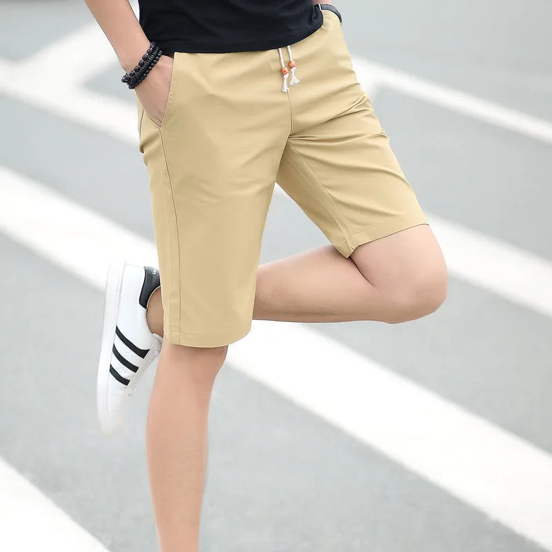 Flambant neuf court été décontracté blanc Shorts hommes été basique court hommes coréen mince coton polyvalent mode hommes pantalons de plage MAEJORKEN