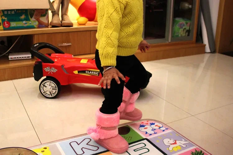 Bottes de neige pour filles, confortables, épaisses et chaudes, pour enfants, boule épaisse, mignonnes, chaussures de princesse, automne, 2023 MAEJORKEN