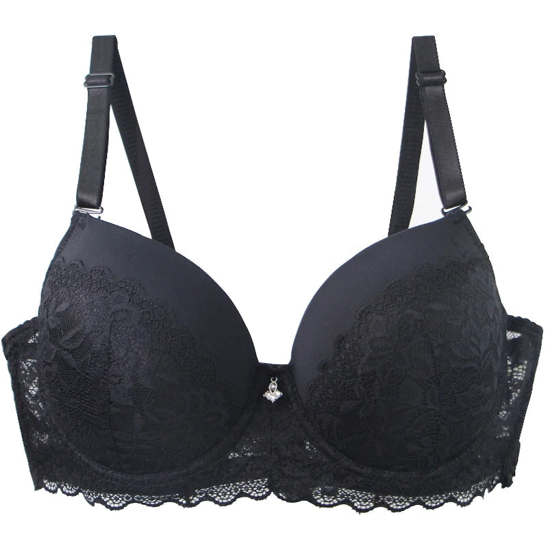 DaiNaFang soutien-gorge Push Up pour femmes respirant ascenseur dentelle garniture CDE tasse sous-vêtements noir rose kaki rouge grande taille Lingerie MAEJORKEN