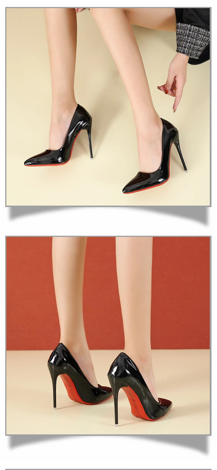 Chaussures à talons hauts cuir verni coloré