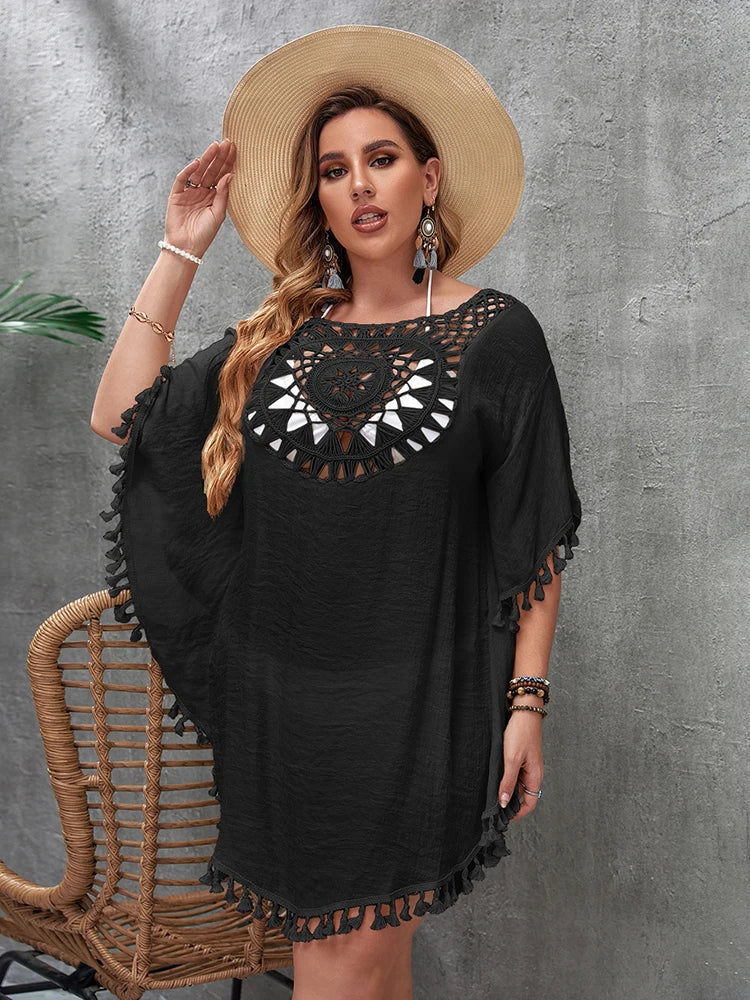 Robe de plage ample, grande taille, Sexy, Cover-Up pour les maillots de bain, ajouré, décontractée, pour les vacances, vêtements de plage MAEJORKEN