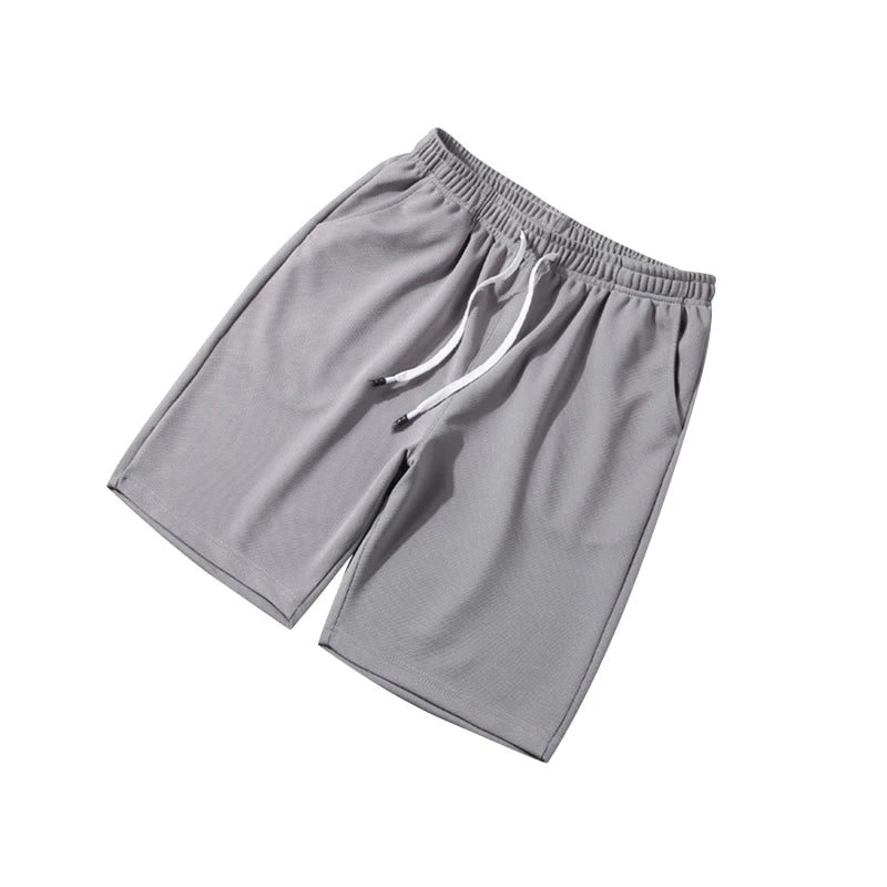 Nouveaux hommes d'été maille courte salle de sport musculation décontracté Shorts amples en plein air Fitness plage pantalons courts couleur unie mâle pantalon de survêtement MAEJORKEN