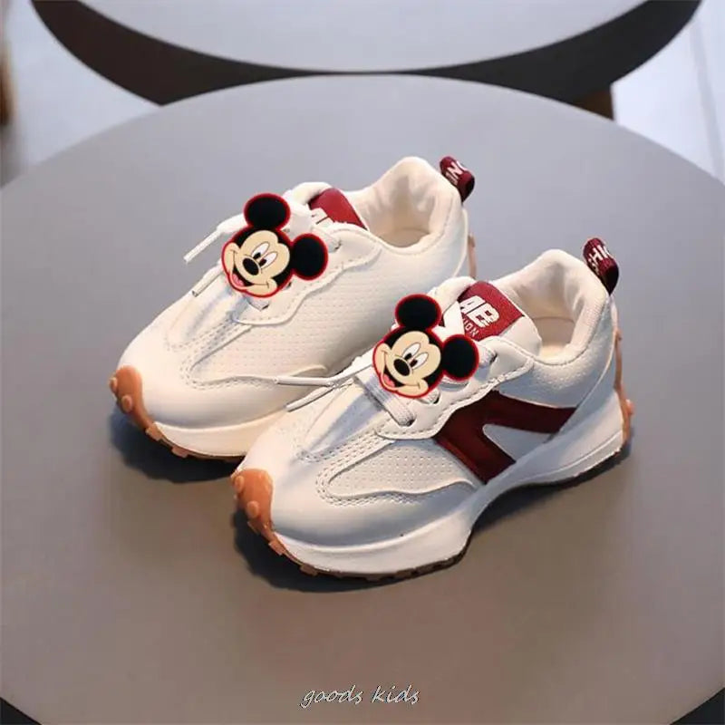 Mickey canard chaussures point enfants baskets confortable printemps automne pour les filles dessin animé enfants chaussures de course MAEJORKEN