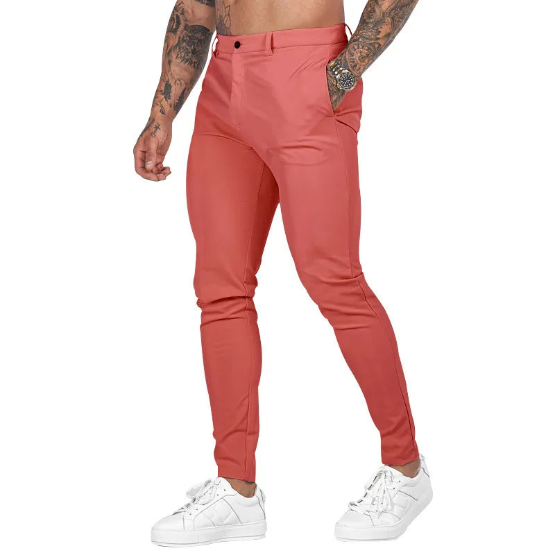 Pantalon Slim couleur unie du S au 3XL