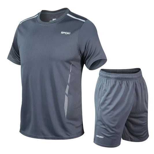 CHRLCK – ensemble de course à séchage rapide pour hommes, T-Shirt respirant pour randonnée, pêche, court, doux, élasticité, combinaisons de Fitness, Sports de plein air MAEJORKEN