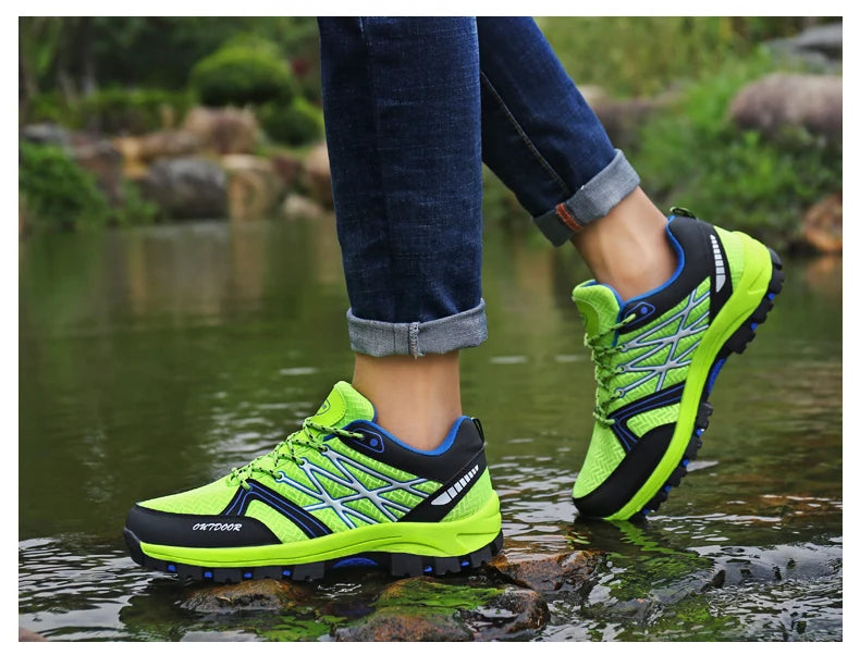 Chaussures de randonnée en maille pour hommes, souliers de voyage respirants, imperméables, pour plein air, chasse, pêche, montagne, équitation, sport MAEJORKEN