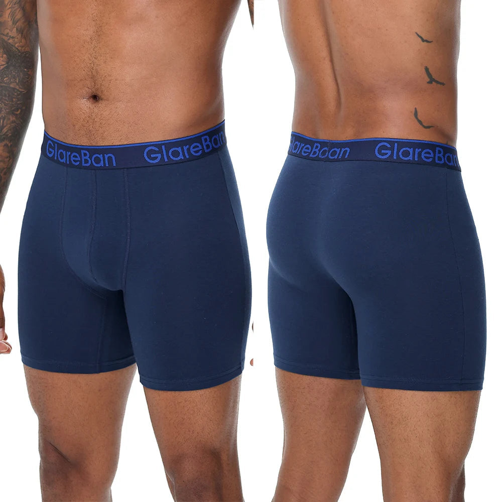 4 pièces ensemble mi-long Boxer Shorts sous-vêtements masculins coton respirant hommes caleçons pour hommes Homme Boxershorts glisse culotte douce MAEJORKEN
