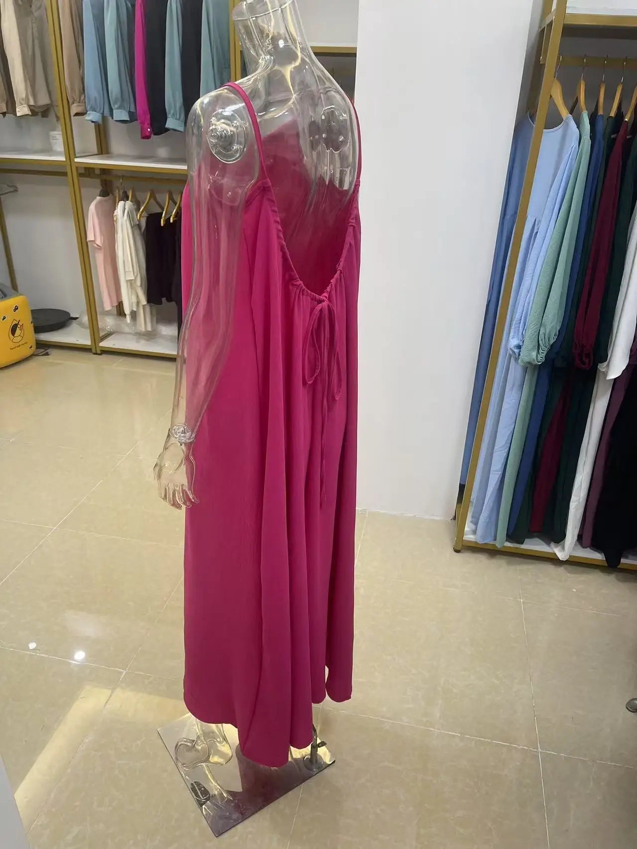 Nouvelle arrivée : Robe longue décontractée sans bretelles ni dos pour femme, confortable pour la maison et la nuit MAEJORKEN