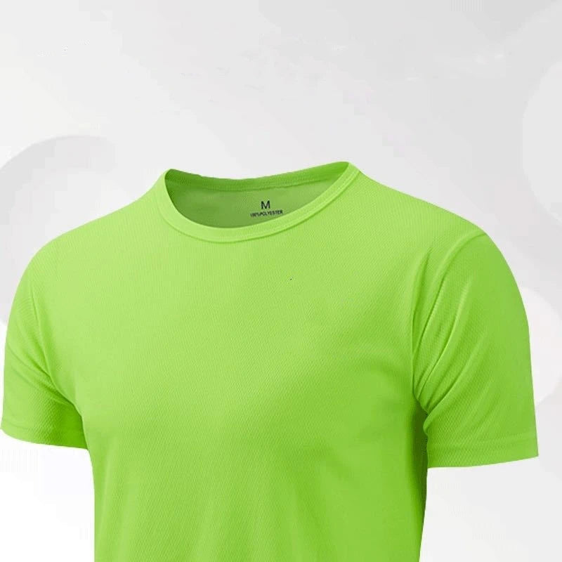 T-shirt de sport à manches courtes à séchage rapide pour hommes et femmes, maillot de gym, chemise de fitness, t-shirt de course, vêtements de sport respirants pour adolescents MAEJORKEN