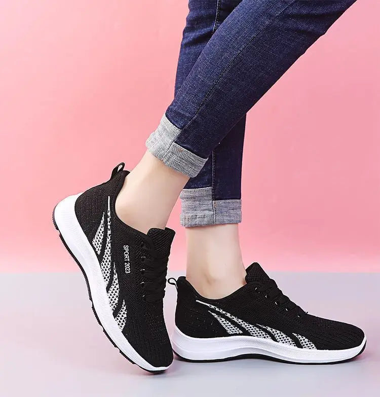 Chaussures de course respirantes pour femmes, baskets d'été légères en maille à coussin d'air, chaussures de sport d'extérieur à lacets, chaussures d'entraînement MAEJORKEN