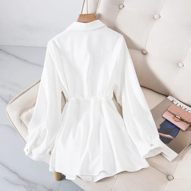 Chemise décontractée en mousseline de soie à manches longues du L au 3XL