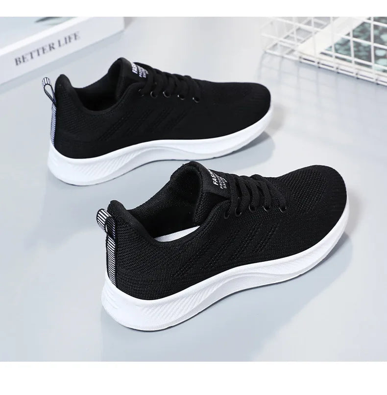 Litfun femmes chaussures de sport décontractées mode femme fond souple baskets respirant maille chaussures de course loisirs chaussures plates légères MAEJORKEN