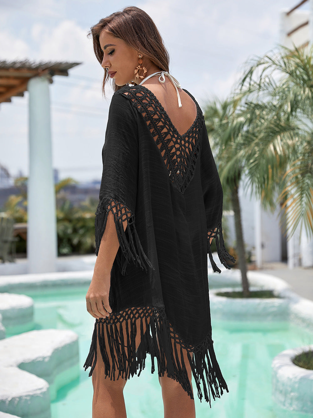 CROCHET BIKINI – robe de plage pour femmes, Cover-Up pour les maillots de bain, Cape de bain, tunique d'été, Saida Praia, 2024 MAEJORKEN