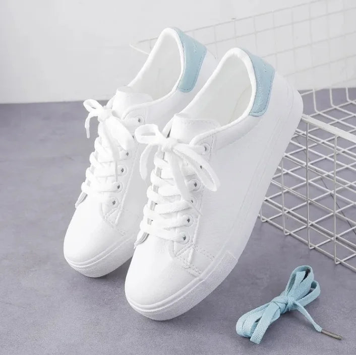 Chaussures De course blanches respirantes à lacets pour femmes, baskets décontractées à fleurs brodées, mode printemps-automne 2023 MAEJORKEN
