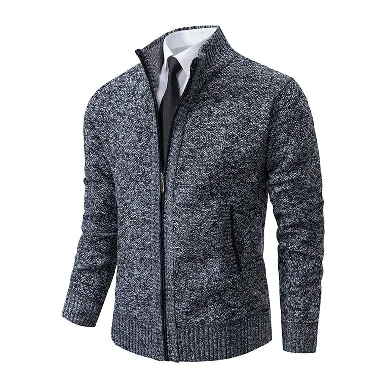 Cardigan zippé avec poche confortable et stylé du M au 4XL