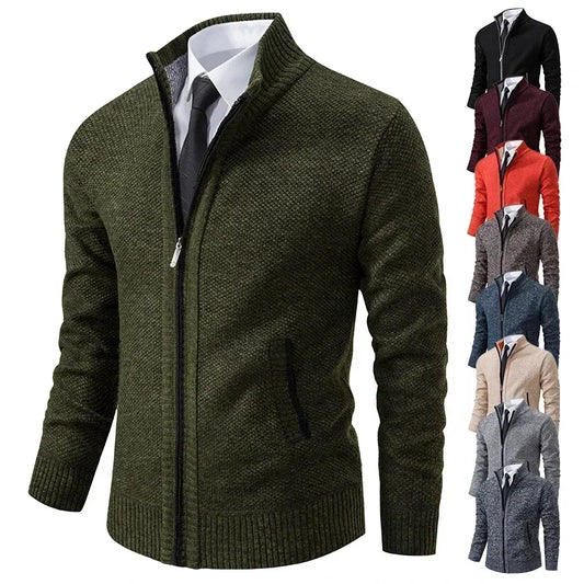 Cardigan zippé avec poche confortable et stylé du M au 4XL