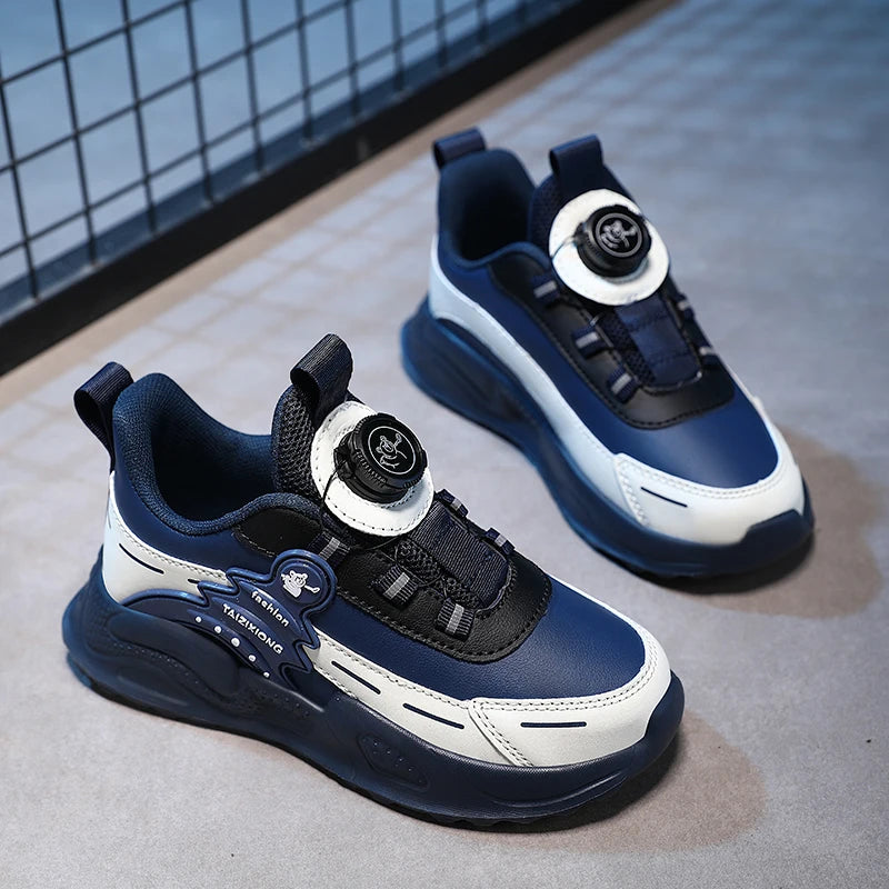 Baskets en cuir légères et antidérapantes pour enfants, chaussures décontractées pour garçons et étudiants, chaussures de sport, de course, de Tennis MAEJORKEN