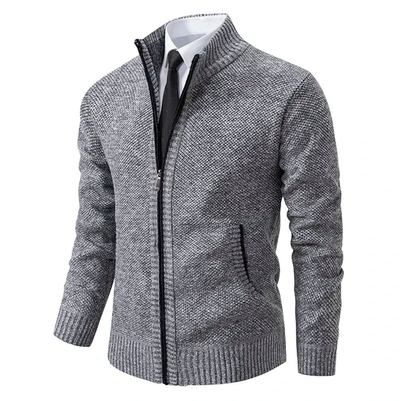 Cardigan zippé avec poche confortable et stylé du M au 4XL