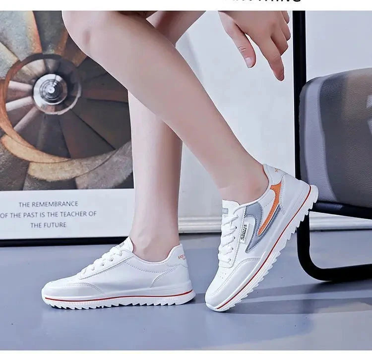 Mode chaussures pour femmes à lacets femmes baskets couleur unie femmes chaussures vulcanisées chaussures de course polyvalentes Zapatillas légères MAEJORKEN