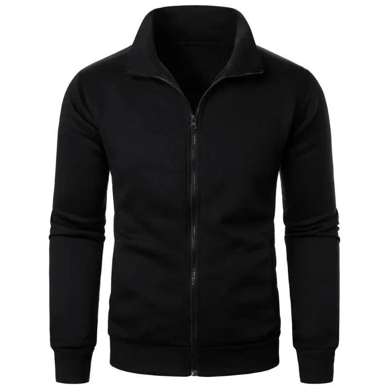 Veste d'automne à manches longues pour hommes, manteaux avec fermeture éclair, couleur unie, sweat-shirt chaud, veste de Baseball décontractée, Streetwear d'extérieur MAEJORKEN