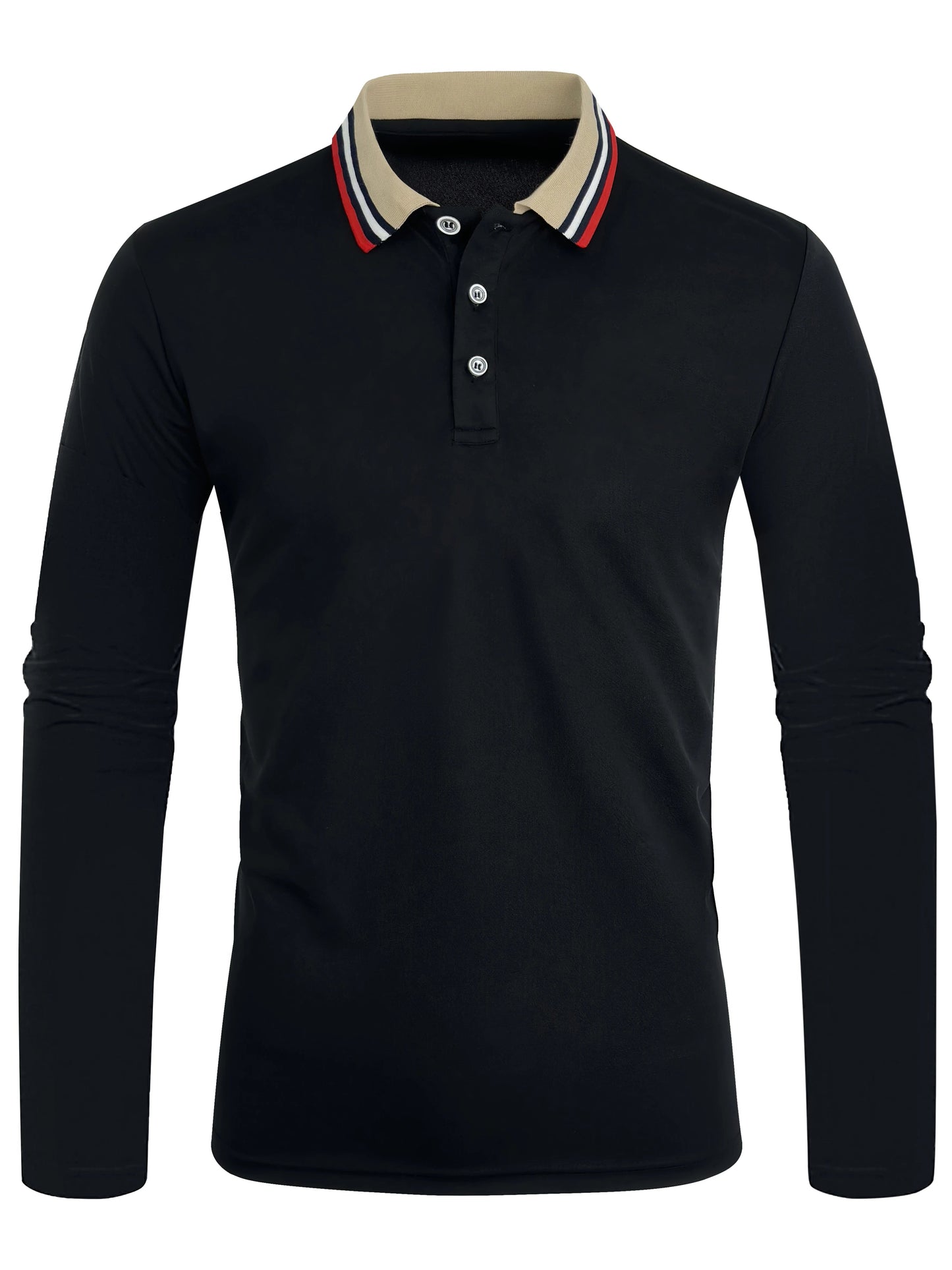 Polo à manches longues pour hommes, haut tendance décontracté et Business, printemps et automne MAEJORKEN