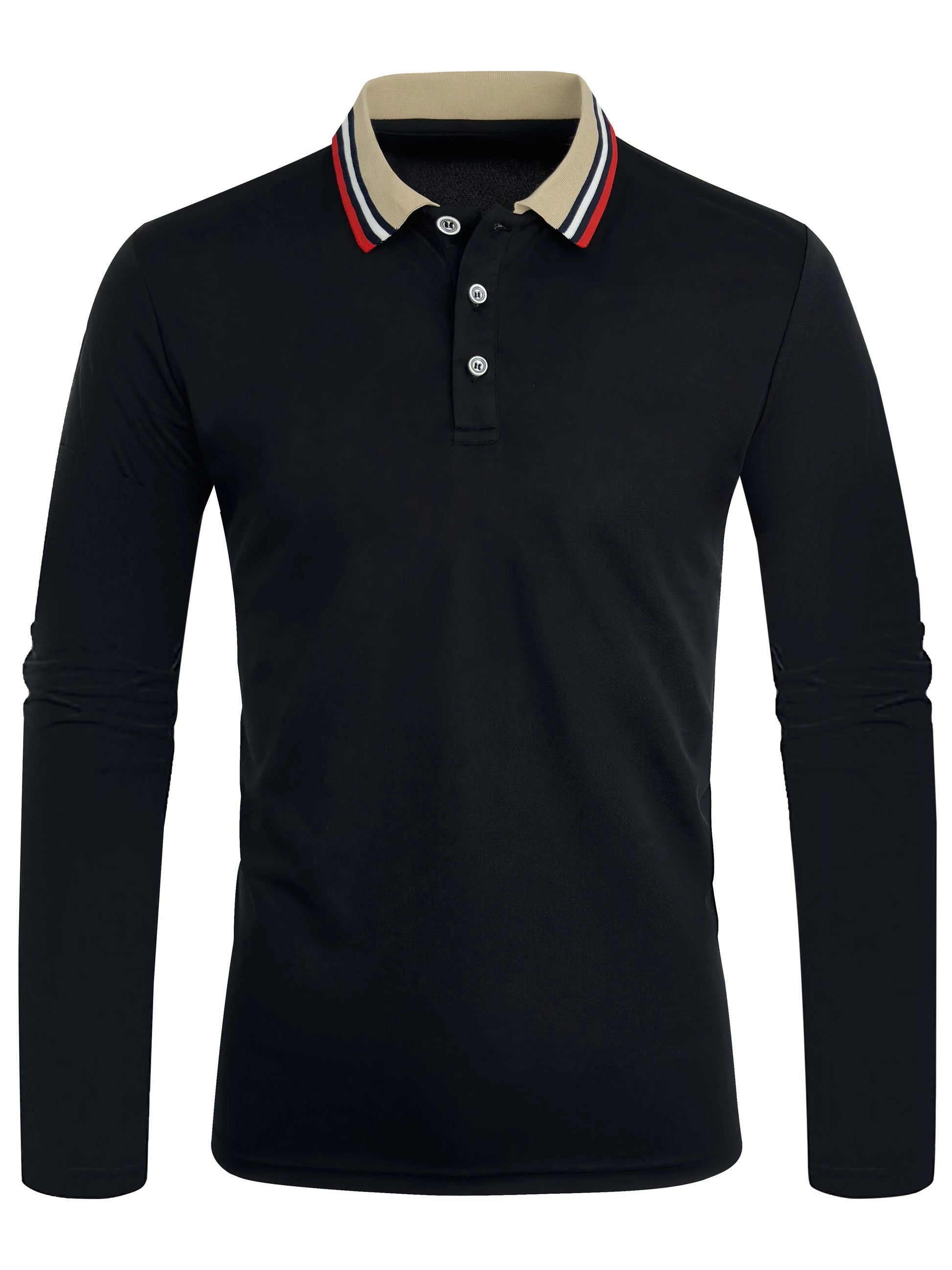 Polo à manches longues pour hommes, haut tendance décontracté et Business, printemps et automne MAEJORKEN