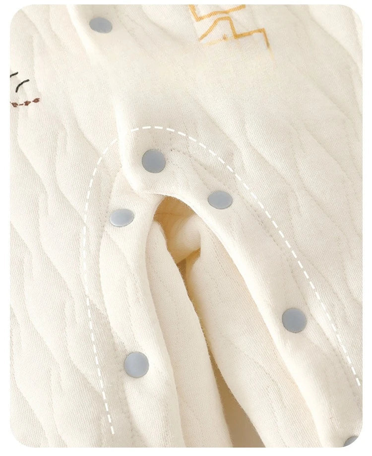 Combinaison d'automne pour bébé, veste en coton épais, vêtements chauds à trois couches pour nouveau-nés de 0 à 18 mois, vêtements rampants pour jeunes enfants MAEJORKEN