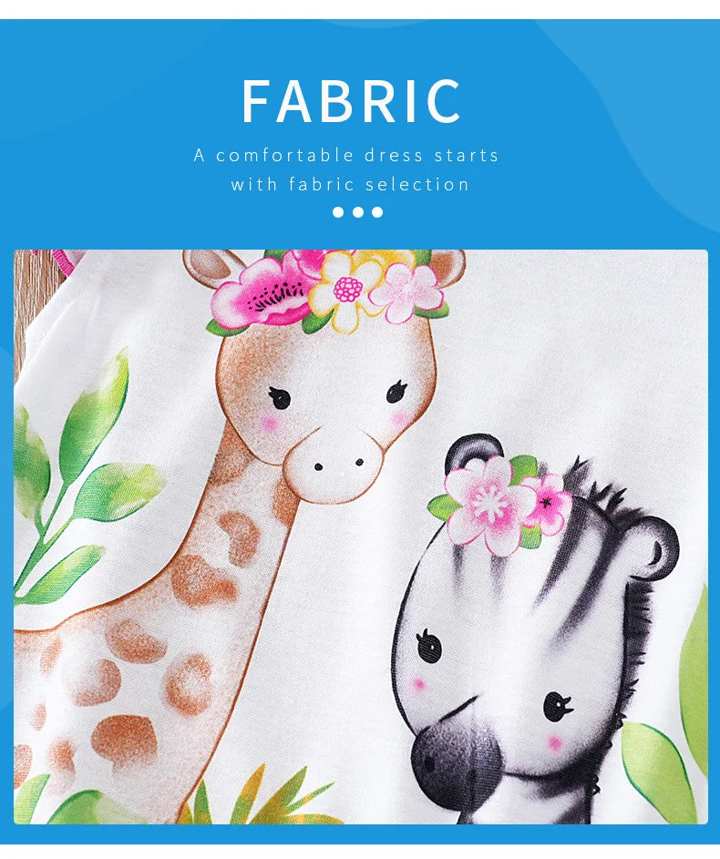 Vêtements pour nouveau-nés, imprimé cerf tacheté de dessin animé, confortable et doux, combinaison d'été à manches volantes pour bébé fille MAEJORKEN
