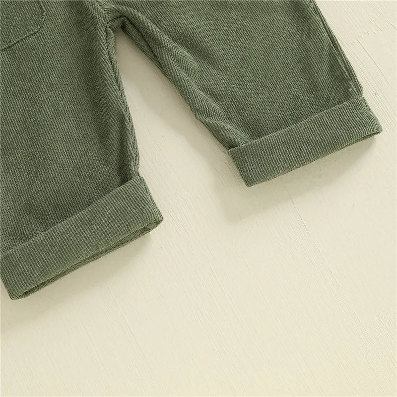 Combinaison pantalon à bretelles unisexe pour bébé de 0 à 24 mois, avec boutons, couleur unie, pour tout-petits garçons et filles MAEJORKEN