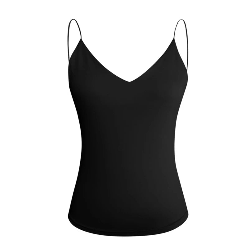 Débardeur en Satin pour femmes, fin, sauvage, solide, débardeur, bretelles Sexy, Tops basiques, Slim, sans manches, été, 2022 MAEJORKEN
