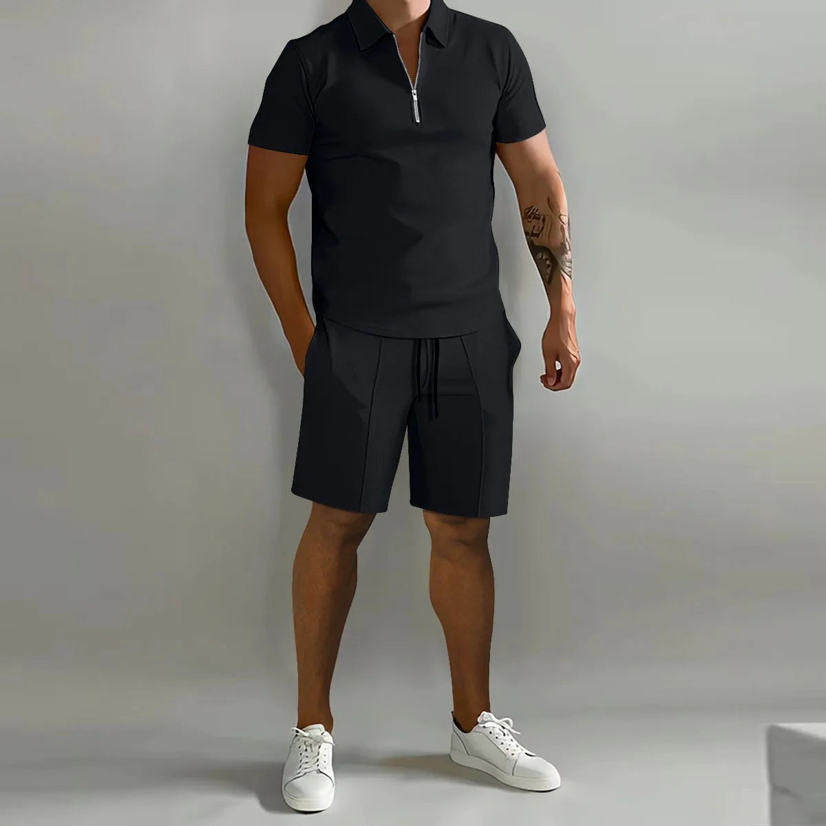 Ensemble pour hommes, Polo décontracté, ample, manches courtes, Short, ensemble de sport, nouvelle collection automne 2025 du S au 3XL MAEJORKEN