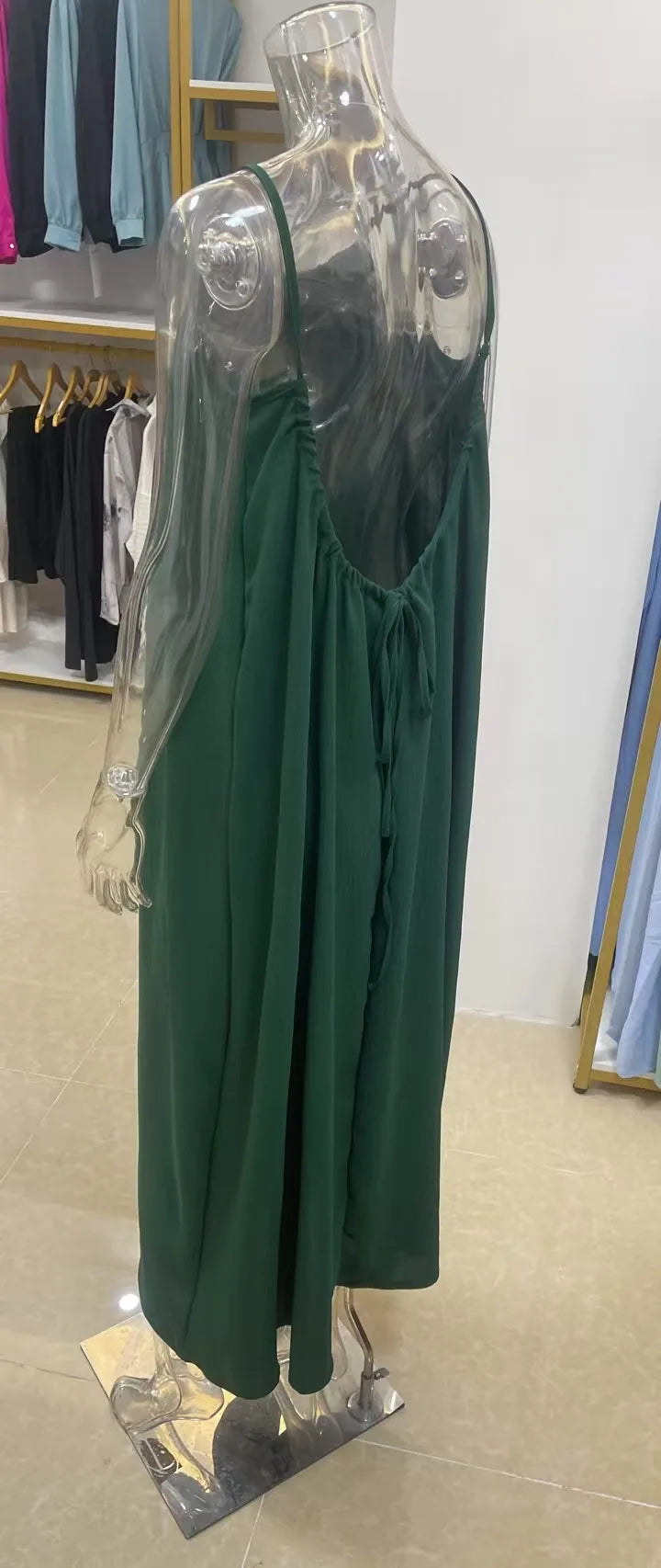 Nouvelle arrivée : Robe longue décontractée sans bretelles ni dos pour femme, confortable pour la maison et la nuit MAEJORKEN