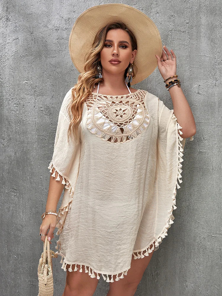 Robe de plage ample, grande taille, Sexy, Cover-Up pour les maillots de bain, ajouré, décontractée, pour les vacances, vêtements de plage MAEJORKEN