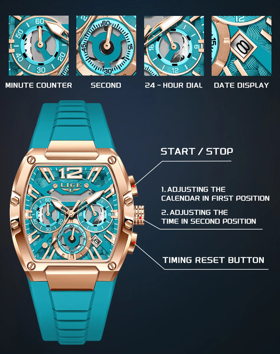 LIGE hommes montre haut tendance marque de luxe Silicone montre militaire hommes sport décontracté étanche Date Quartz montres pour hommes MAEJORKEN