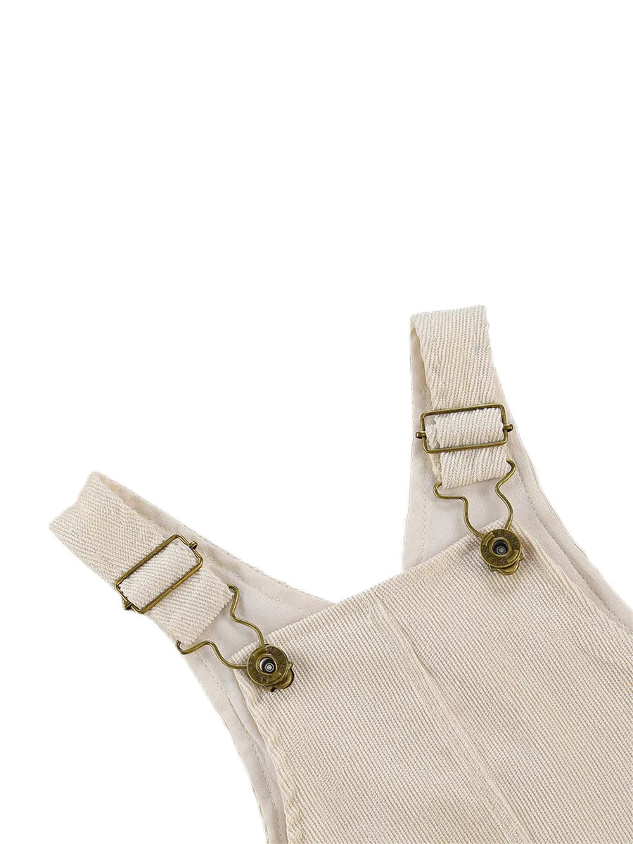 Combinaison pantalon à bretelles unisexe pour bébé de 0 à 24 mois, avec boutons, couleur unie, pour tout-petits garçons et filles MAEJORKEN