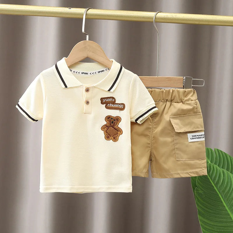 Vêtements pour enfants mère enfants vêtements ensembles pour enfants garçons T-shirt Shorts été coton à manches courtes mode Suit2PCS MAEJORKEN