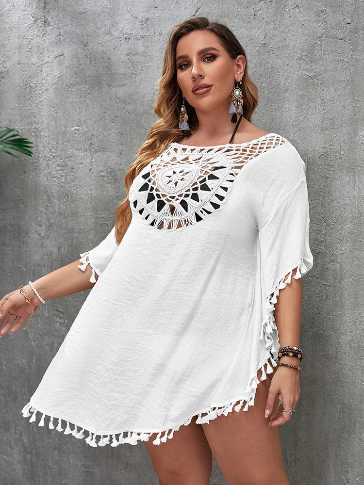 Robe de plage ample, grande taille, Sexy, Cover-Up pour les maillots de bain, ajouré, décontractée, pour les vacances, vêtements de plage MAEJORKEN
