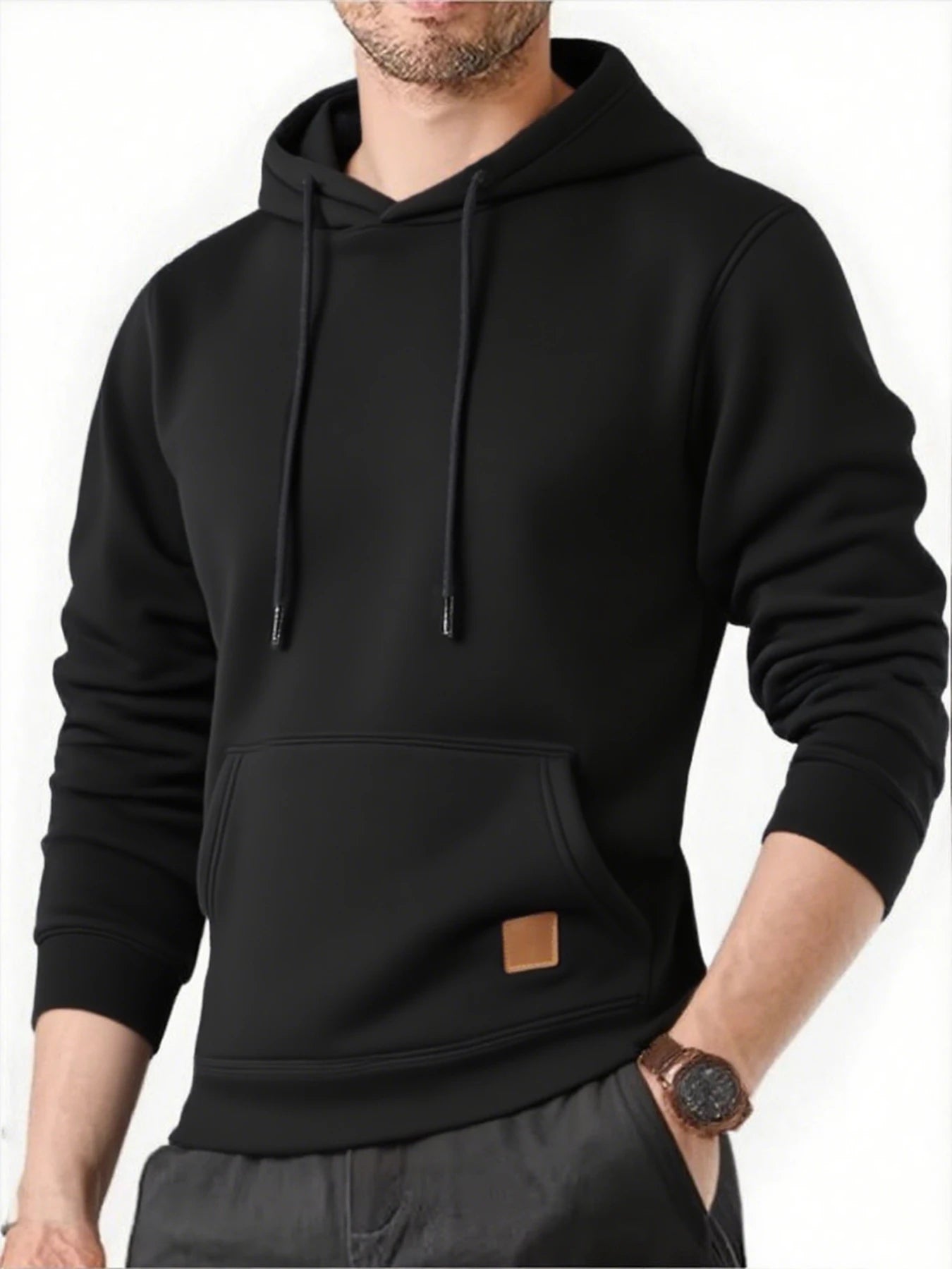 Sweat-shirt nouveau printemps automne Streetwear mode vêtements d'extérieur hommes couleur unie sweat à capuche décontracté ample polaire manteaux hommes vêtements MAEJORKEN