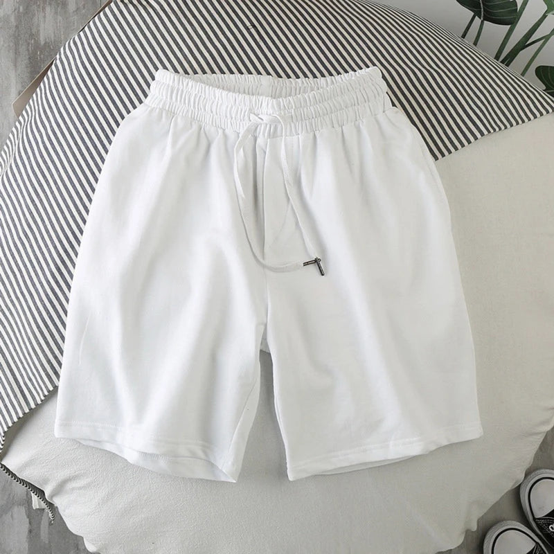 Nouveaux hommes d'été maille courte salle de sport musculation décontracté Shorts amples en plein air Fitness plage pantalons courts couleur unie mâle pantalon de survêtement MAEJORKEN