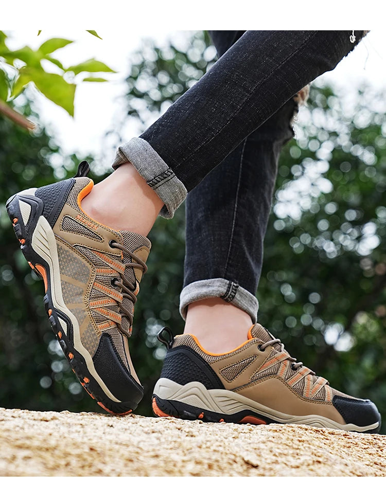 Chaussures de randonnée en maille pour hommes, souliers de voyage respirants, imperméables, pour plein air, chasse, pêche, montagne, équitation, sport MAEJORKEN
