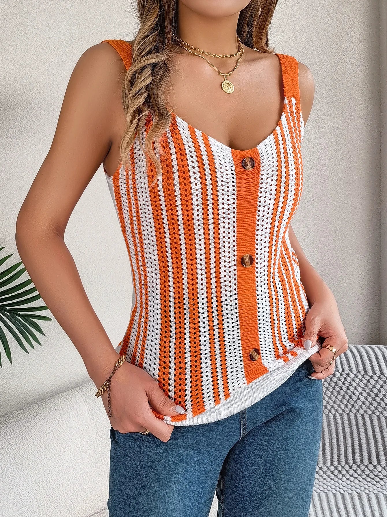 VigoCasey 2025 dame hors épaule moulante sangle haut Sexy femmes Patchwork tricot gilet été femme sans manches décontracté hauts vêtements MAEJORKEN